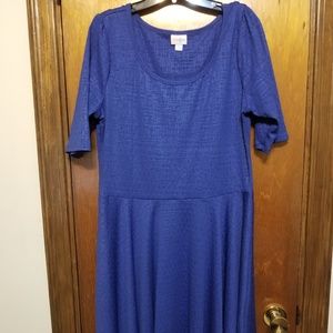 Solid Blue Lularoe Nicole Dress